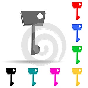 key multi color style icon. Simple glyph, flat vector of lock and keys icons for ui and ux, website or mobile application