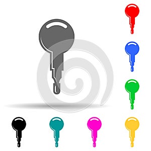 key multi color style icon. Simple glyph, flat vector of lock and keys icons for ui and ux, website or mobile application