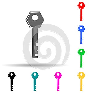 key multi color style icon. Simple glyph, flat vector of lock and keys icons for ui and ux, website or mobile application