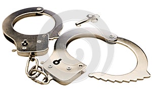 Key near handcuffs