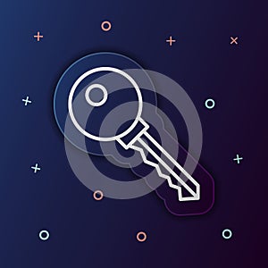 Key nolan button icon. Simple thin line, outline vector of web icons for ui and ux, website or mobile application