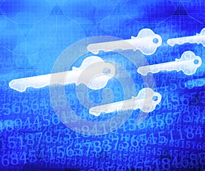 Key PC Abstract Tech Blue Background