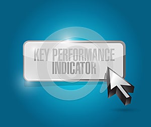 key performance indicator button illustration