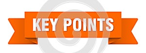 key points ribbon isolated on transparent background. key points ribbon