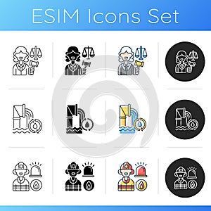 Key services icons set