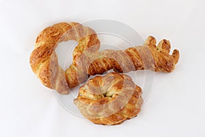 Key shape challah bread