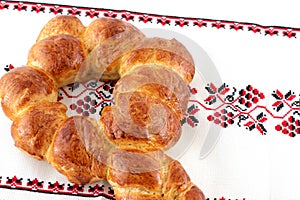Key shape challah bread