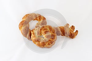 Key shape challah bread