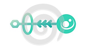 Key Solution Icon, Interconnected Elements Design, vector design Generative AI