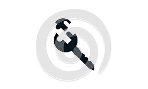 Key solution icon vector illustration.