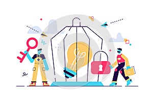 Vector illustration concept idea key to success