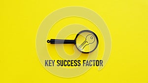 Key success factor KSF is shown using the text