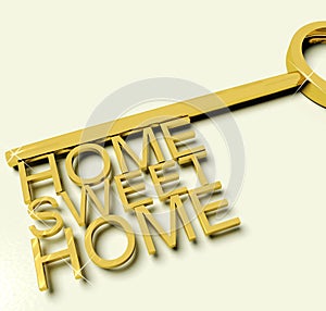 Key With Sweet Home Text As Symbol For Property