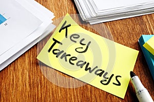 Key takeaways. Memo stick and pepers