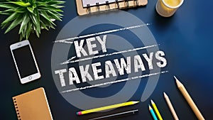 Key Takeaways: Office essentials on desk