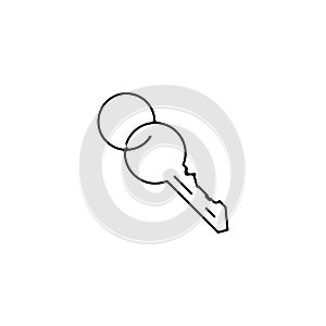 Key thin line icon. Key linear outline icon