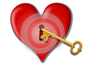 Key To My Heart Valentine Clip Art