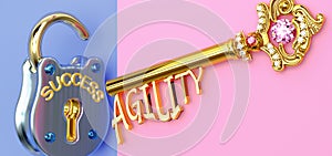 Key to success is Agility - to win in work, business, family or life you need to focus on Agility, it opens the doors that lead to