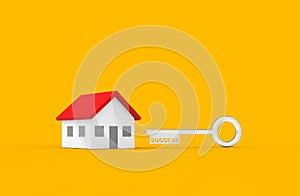 The key to success in buying a home. 3D Illustration