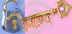 Key to success is Excellence - to win in work, business, family or life you need to focus on Excellence, it opens the doors that