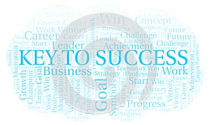 Key To Success word cloud.