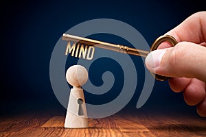 Key to unlock mind to increase intellect concept