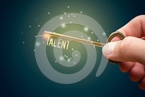Key to unlock and open your talent photo