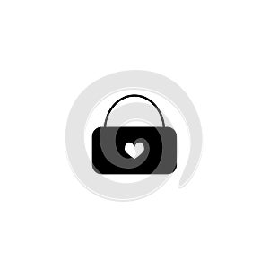 Key to your heart - Simple vector icon isolated on white EPS 10