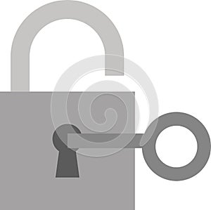 Key unlocking padlock