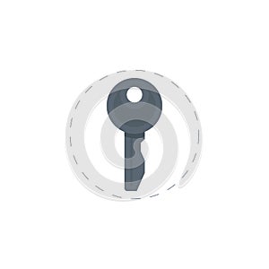 Key clipart. Key isolated flat icon