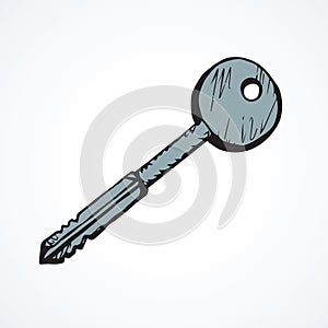 Key. Vector drawing photo