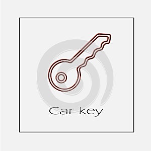 Key vector icon eps 10. Car key simple symbol