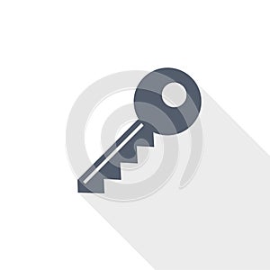 Key vector icon, flat design illustration in eps 10