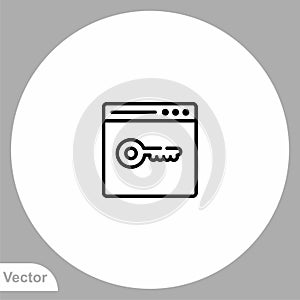 Key vector icon sign symbol