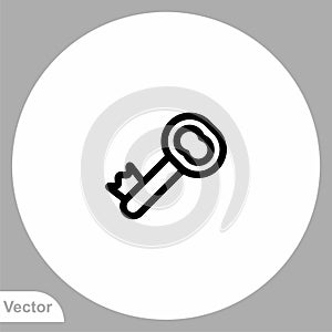 Key vector icon sign symbol