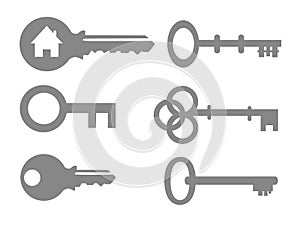 Key vector illustration icon set