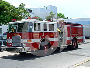 Key West fire brigade truck photo