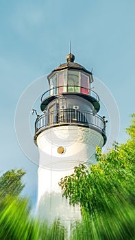 Key West Lighthouse, Florida USA with motion blur effect