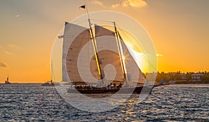 Key West Sailing at Sunset