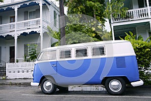 Key West vintage parked van in South Florida