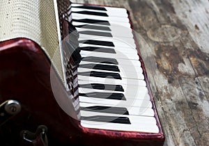 Keyboard of accordian