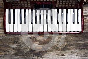 Keyboard of accordian