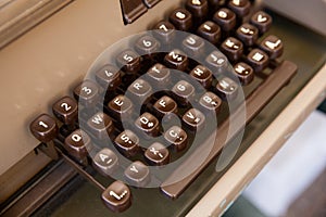 Keyboard of ancient telex