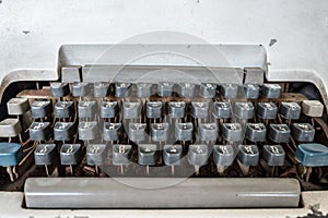 Keyboard of ancient Thai typewriter machine