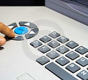 Keyboard of an automatic teller machine