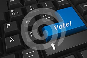 Keyboard - Blue key Vote.