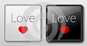 Keyboard button - Love