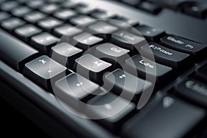 Keyboard buttons closeup. Generate Ai