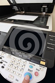 Keyboard buttons of the laser copier