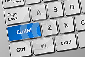 Keyboard with claim button